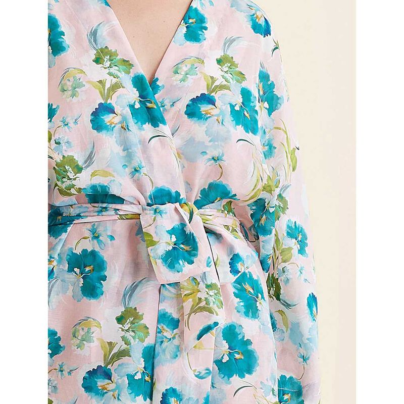 Papinelle Audrey Floral Kimono Maxi Robe image number 2